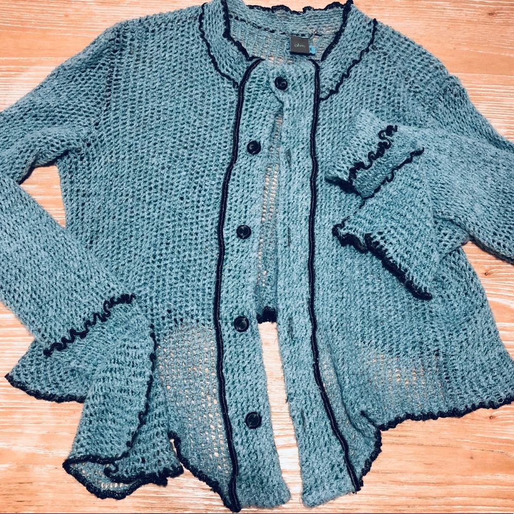 Boho Chic OHM Knit High/Low Cardigan Medium